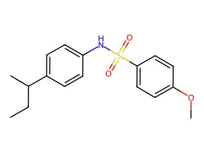 N-[4-(butan-2-yl)phenyl]-4-methoxybenzenesulfonamide structure