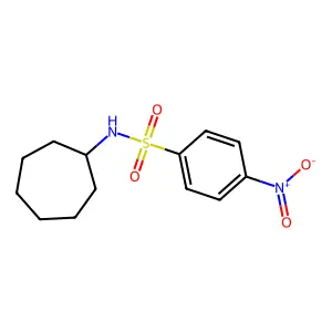 N-cycloheptyl-4-nitrobenzenesulfonamide structure