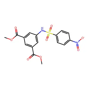 1,3-Dimethyl 5-(((4-nitrophenyl)sulfonyl)amino)-1,3-benzenedicarboxylate structure