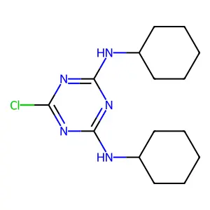6-Chloro-N(2),N(4)-dicyclohexyl-1,3,5-triazine-2,4-diamine structure