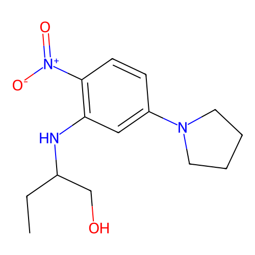 2-[2-Nitro-5-(1-pyrrolidinyl)anilino]-1-butanol structure