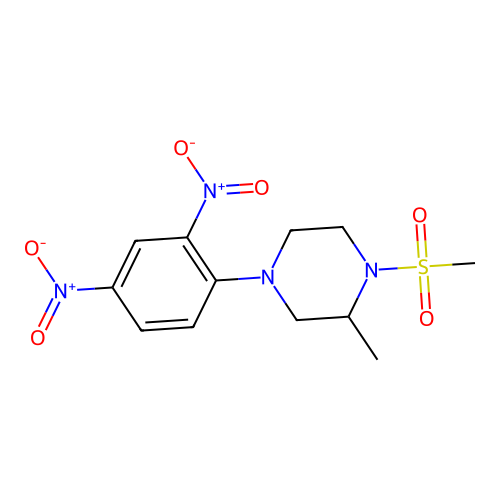 4-(2,4-Dinitrophenyl)-2-methyl-1-(methylsulfonyl)piperazine structure