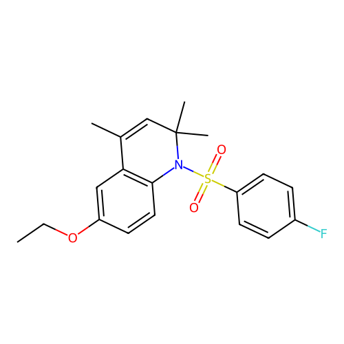6-Ethoxy-1-(4-fluoro-benzenesulfonyl)-2,2,4-trimethyl-1,2-dihydro-quinoline structure