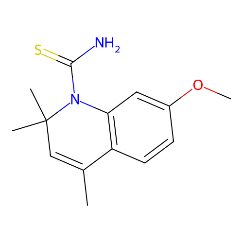 7-methoxy-2,2,4-trimethylquinoline-1(2H)-carbothioamide structure