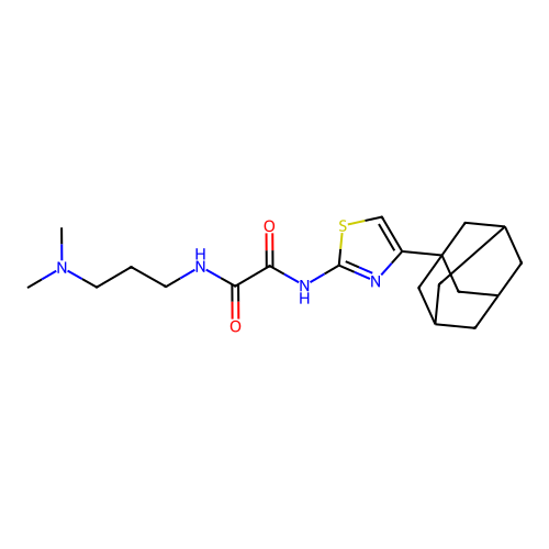 N-(4-Adamantan-1-yl-thiazol-2-yl)-N'-(3-dimethylamino-propyl)-oxalamide structure