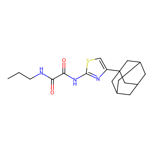 N-(4-Adamantan-1-yl-thiazol-2-yl)-N'-propyl-oxalamide structure