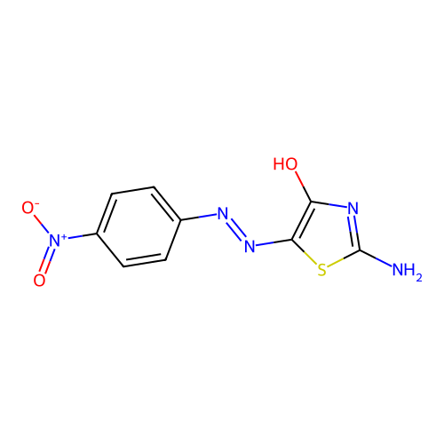 (5Z)-2-imino-5-[2-(4-nitrophenyl)hydrazinylidene]-2,5-dihydro-1,3-thiazol-4-ol structure
