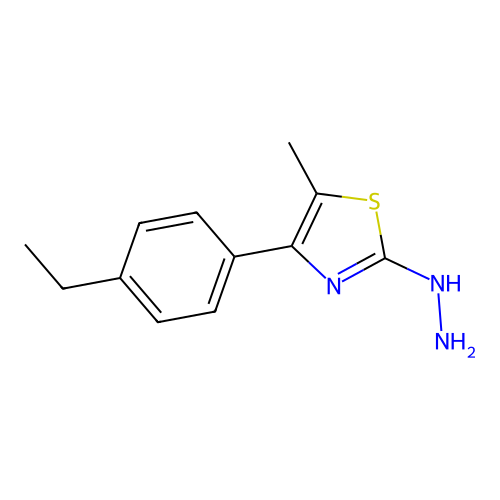 4-(4-Ethylphenyl)-2-hydrazinyl-5-methylthiazole structure