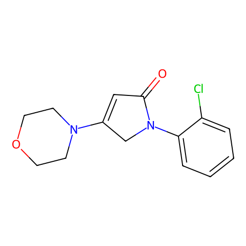 1-(2-Chlorophenyl)-1,5-dihydro-4-(4-morpholinyl)-2H-pyrrol-2-one structure