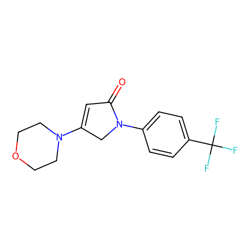 3-morpholin-4-yl-1-[4-(trifluoromethyl)phenyl]-2H-pyrrol-5-one structure