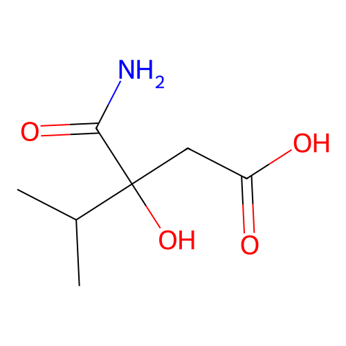 3-carbamoyl-3-hydroxy-4-methyl-pentanoic Acid structure