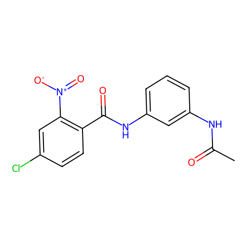 N-[3-(acetylamino)phenyl]-4-chloro-2-nitrobenzamide structure