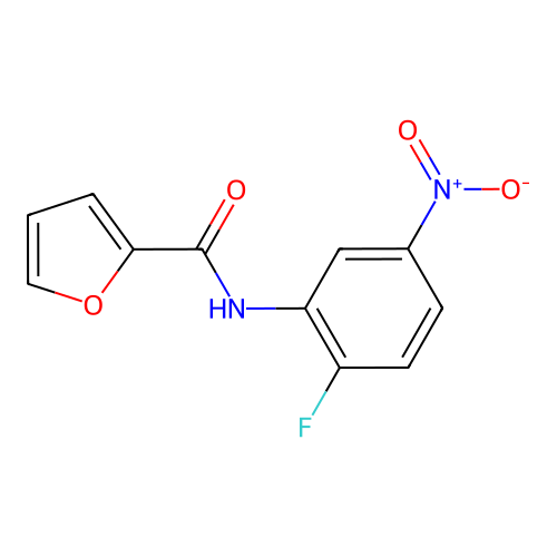 N-(2-fluoro-5-nitrophenyl)furan-2-carboxamide structure