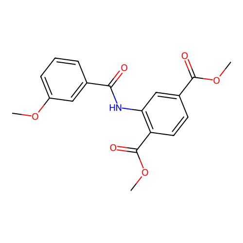 Dimethyl 2-[(3-methoxybenzoyl)amino]terephthalate structure