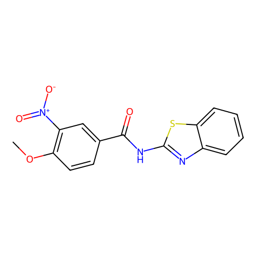 N-(1,3-benzothiazol-2-yl)-4-methoxy-3-nitrobenzamide structure
