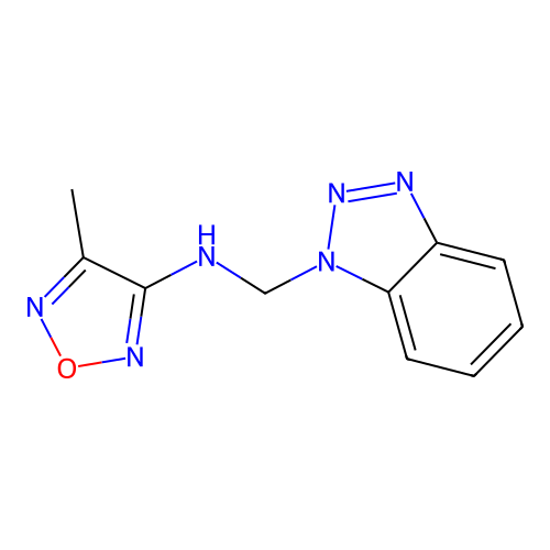 Benzotriazol-1-ylmethyl-(4-methyl-furazan-3-yl)-amine structure