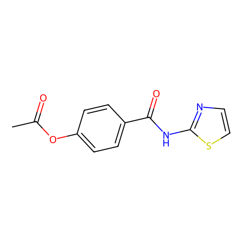 4-(1,3-Thiazol-2-ylcarbamoyl)phenyl acetate structure