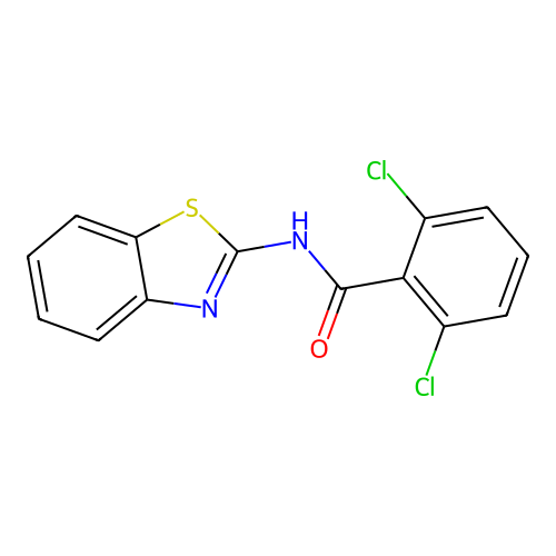 N-(1,3-benzothiazol-2-yl)-2,6-dichlorobenzamide structure