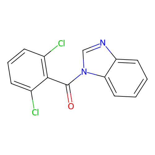 1H-benzimidazol-1-yl(2,6-dichlorophenyl)methanone structure