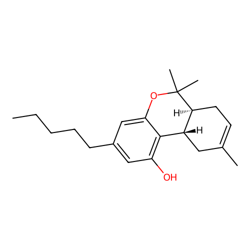 (6aS,10aS)-6,6,9-trimethyl-3-pentyl-6a,7,10,10a-tetrahydrobenzo[c]chromen-1-ol structure