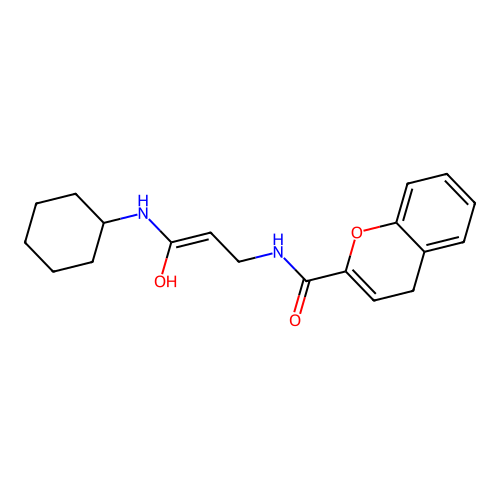 4H-1-Benzopyran-2-carboxamide, N-(3-(cyclohexylamino)propyl)-4-oxo- structure