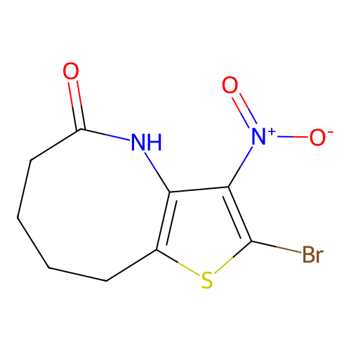 2-Bromo-3-nitro-6,7,8,9-tetrahydro-4H-thieno[3,2-b]azocin-5-one structure