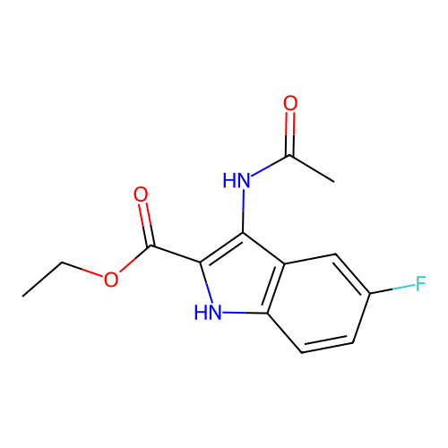 ethyl 3-acetamido-5-fluoro-1H-indole-2-carboxylate structure