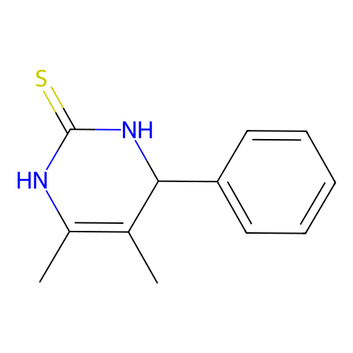 5,6-Dimethyl-4-phenyl-3,4-dihydro-1H-pyrimidine-2-thione structure