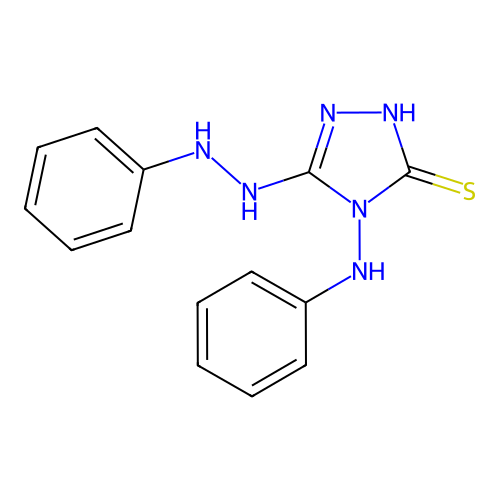 4-(phenylamino)-5-(2-phenylhydrazinyl)-4H-1,2,4-triazole-3-thiol structure
