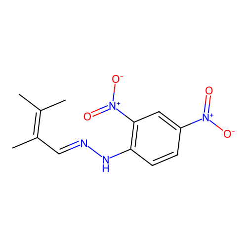 N-(2,3-dimethylbut-2-enylideneamino)-2,4-dinitroaniline structure