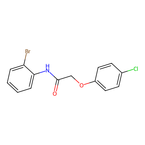 N-(2-bromophenyl)-2-(4-chlorophenoxy)acetamide structure