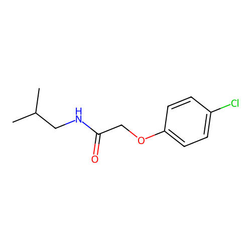 2-(4-chlorophenoxy)-N-isobutylacetamide structure