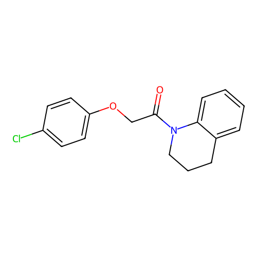 1-[(4-Chlorophenoxy)acetyl]-1,2,3,4-tetrahydroquinoline structure