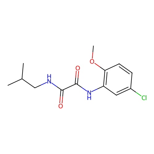 N-(5-chloro-2-methoxyphenyl)-N'-(2-methylpropyl)ethanediamide structure