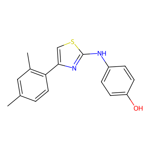 4-{[4-(2,4-Dimethylphenyl)-1,3-thiazol-2-yl]amino}phenol structure