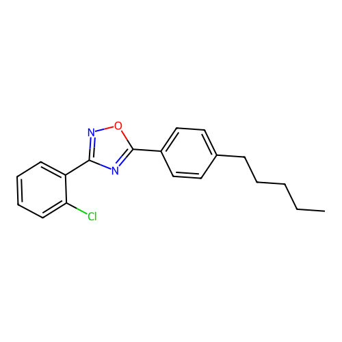 3-(2-Chlorophenyl)-5-(4-pentylphenyl)-1,2,4-oxadiazole structure