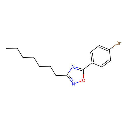 5-(4-Bromophenyl)-3-heptyl-1,2,4-oxadiazole structure