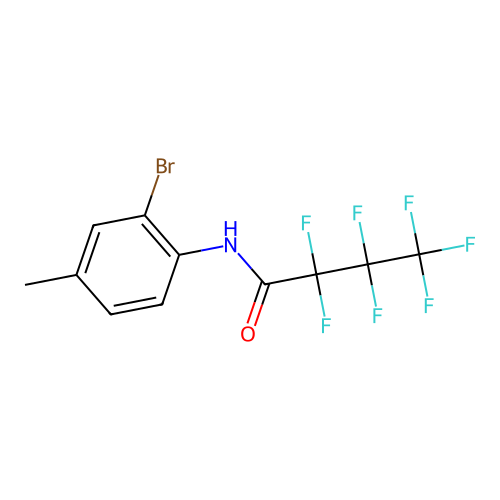 N-(2-bromo-4-methylphenyl)-2,2,3,3,4,4,4-heptafluorobutanamide structure