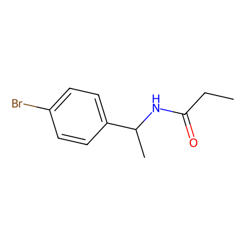 N-[1-(4-bromophenyl)ethyl]propanamide structure