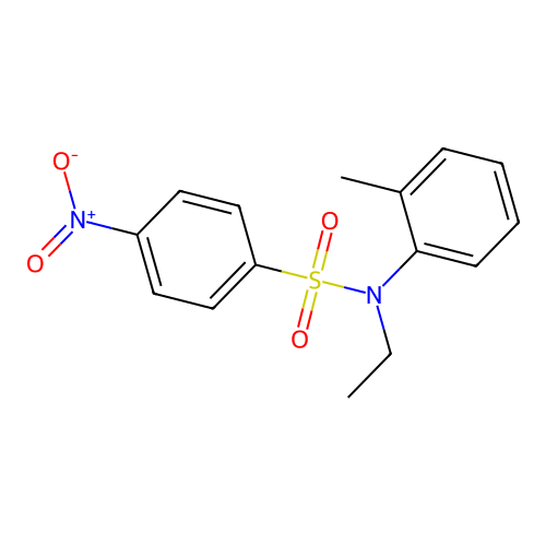 N-ethyl-N-(2-methylphenyl)-4-nitrobenzenesulfonamide structure