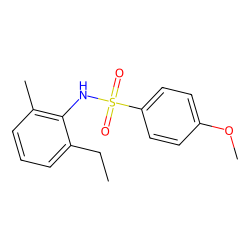 N-(2-ethyl-6-methylphenyl)-4-methoxybenzenesulfonamide structure