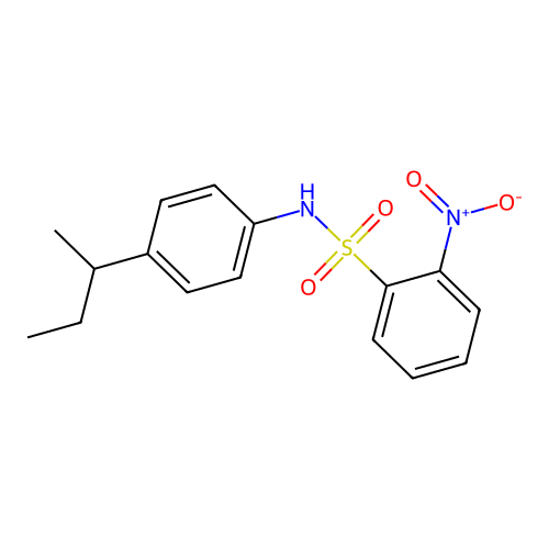 N-[4-(butan-2-yl)phenyl]-2-nitrobenzenesulfonamide structure