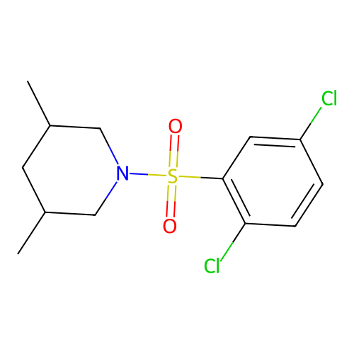 1-[(2,5-Dichlorophenyl)sulfonyl]-3,5-dimethylpiperidine structure