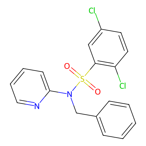 N-benzyl-2,5-dichloro-N-(pyridin-2-yl)benzenesulfonamide structure