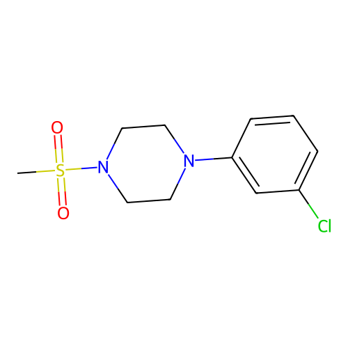 1-(3-Chlorophenyl)-4-(methylsulfonyl)piperazine structure