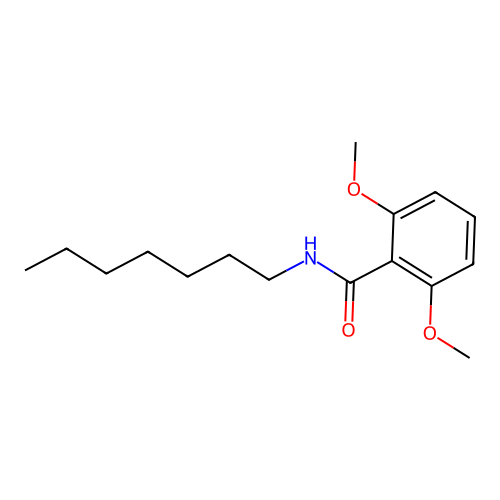 N-heptyl-2,6-dimethoxybenzamide structure