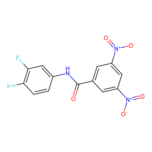 N-(3,4-difluorophenyl)-3,5-dinitrobenzamide structure