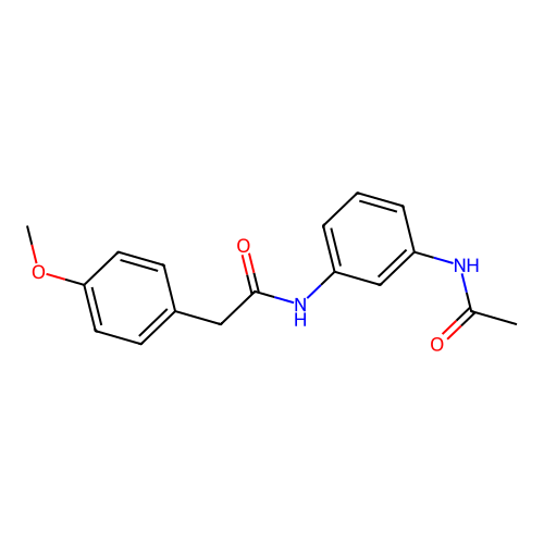 N-[3-(acetylamino)phenyl]-2-(4-methoxyphenyl)acetamide structure