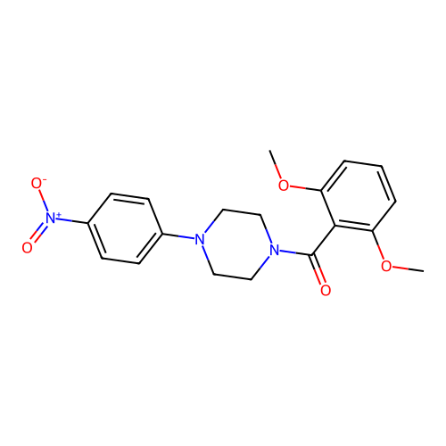 (2,6-Dimethoxyphenyl)[4-(4-nitrophenyl)piperazin-1-yl]methanone structure
