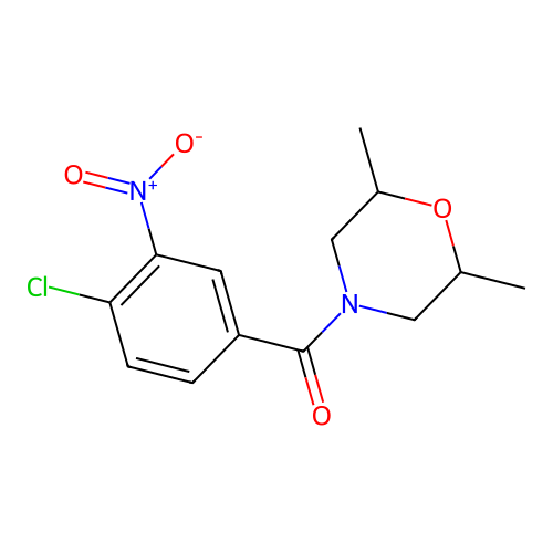 2,6-Dimethylmorpholin-4-yl 4-chloro-3-nitrophenyl ketone structure